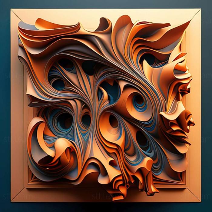 3D model abstract painting (STL)